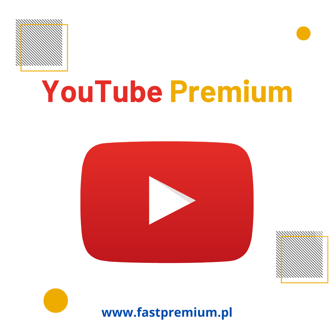 YouTube Premium konto 30 dni zapewniające dostęp bez reklam, z możliwością pobierania treści i odtwarzania muzyki w tle.